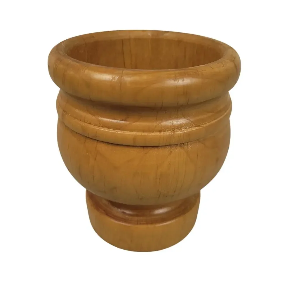 Vintage Wooden Mortar w/ Pestle 5.5